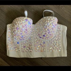 Rhinestone Corset Bustier